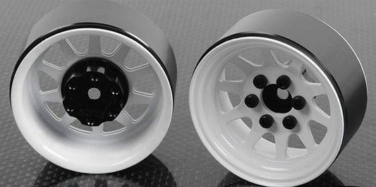 RC4WD Z-W0208 OEM Stamped Steel 1.9" Beadlock Wheels (White)