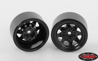 RC4WD Z-W0229 Stamped Steel 1.0" Stock Beadlock Wheels (Black) Gelande II