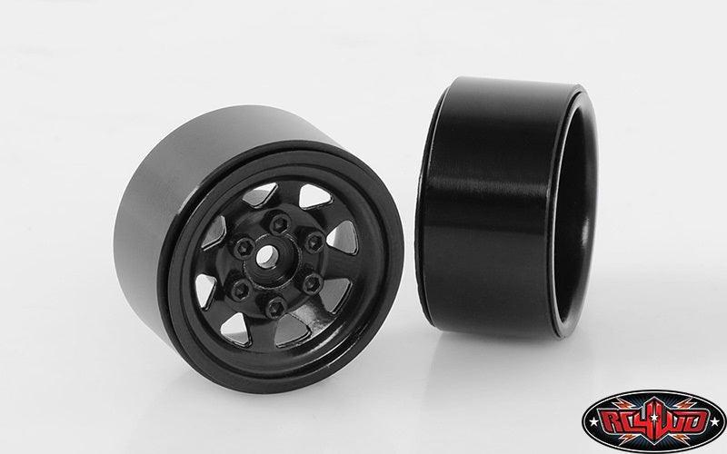 RC4WD Z-W0229 Stamped Steel 1.0" Stock Beadlock Wheels (Black) Gelande II