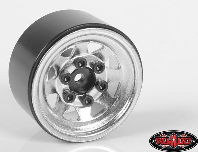 RC4WD Z-W0263 Stamped Steel 1.0" Stock Beadlock Wheels (Chrome) Gelande II
