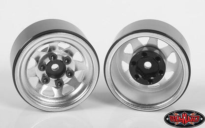 RC4WD Z-W0263 Stamped Steel 1.0" Stock Beadlock Wheels (Chrome) Gelande II