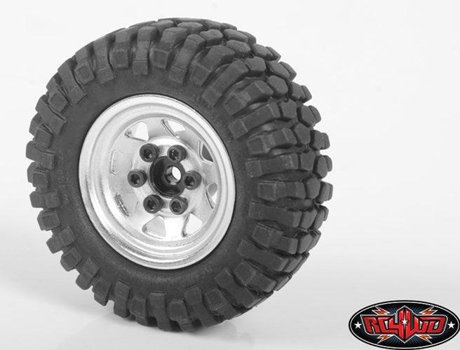 RC4WD Z-W0263 Stamped Steel 1.0" Stock Beadlock Wheels (Chrome) Gelande II