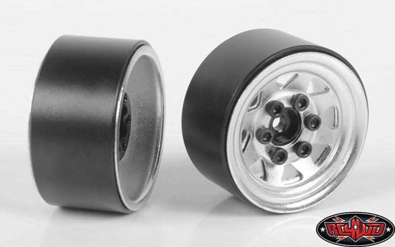 RC4WD Z-W0263 Stamped Steel 1.0" Stock Beadlock Wheels (Chrome) Gelande II