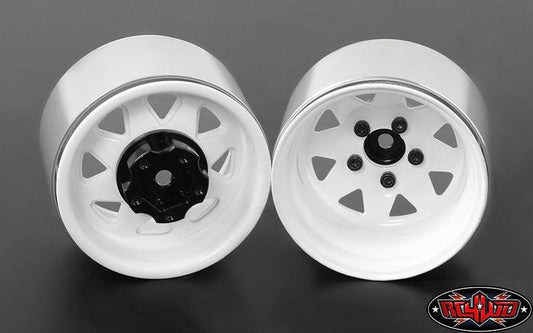 RC4WD Z-W0242 5 Lug Deep Dish Wagon 1.9" Steel Stamped Beadlock Wheels White (4)