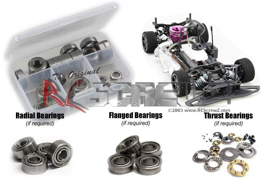 RCScrewz mug029b Mugen Seiki MTX6 Nitro 1/10th Metal Shielded Bearings