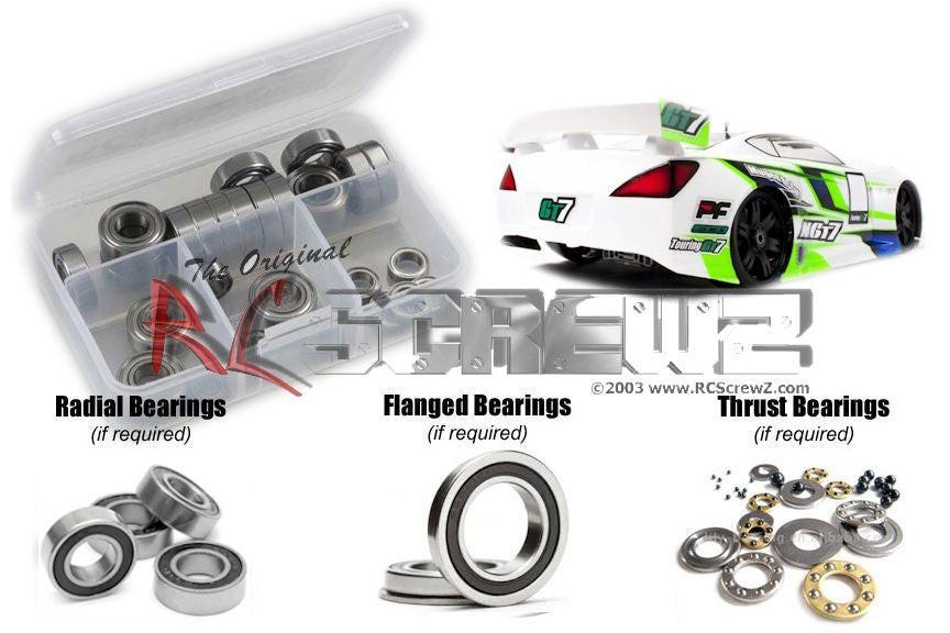 RCScrewz mug033r Mugen Seiki MGT7 ECO (#E2018) Rubber Shielded Bearing Kit