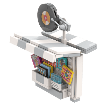 Record Kiosk  - Market Stall - Custom Build Kit - Made Using LEGO® Parts