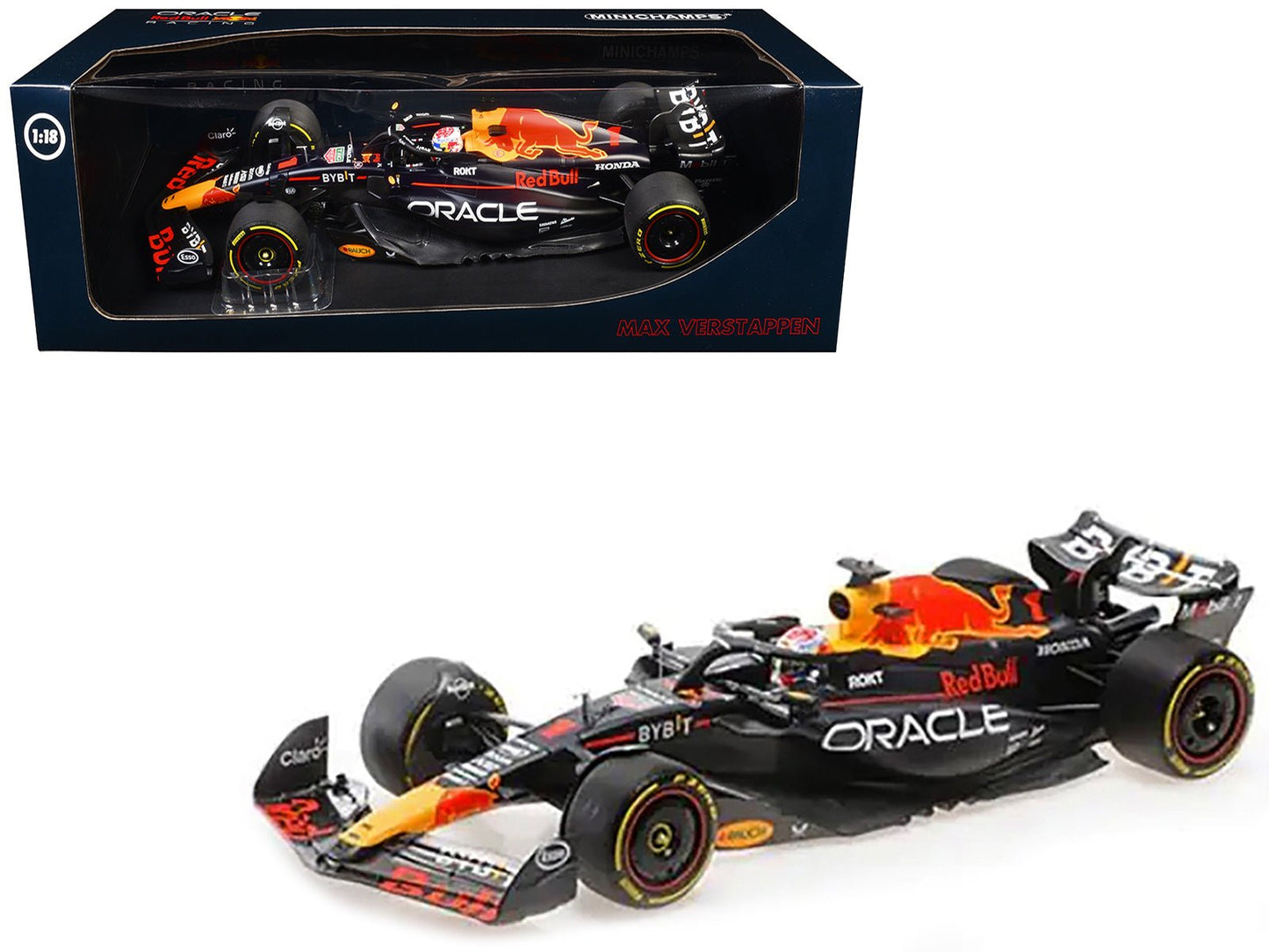 Red Bull Racing RB19 #1 Max Verstappen "Oracle" Winner F1 Formula One "Italian GP" (2023) with Driver Limited Edition to 160 pieces Worldwide 1/18 Diecast Model Car by Minichamps  free shipping USA