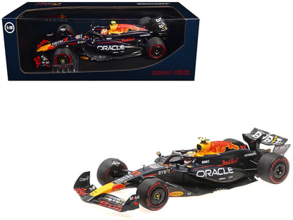 Red Bull Racing RB20 #11 Sergio Perez "Oracle" 2nd Place F1 Formula One "Bahrain GP" (2024) with Driver Limited Edition to 180 pieces Worldwide 1/18 Diecast Model Car by Minichamps  free shipping USA