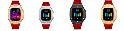red rubber smartwatch case strap by ASOROCK WATCHES