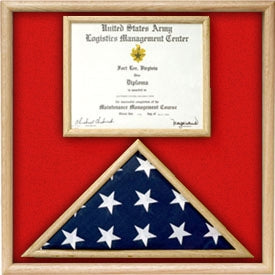 Air Force Flag and certificate Display case.
