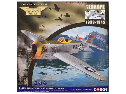 Republic P-47D Thunderbolt 28RA Fighter Aircraft "Dottie Mae 511th Fighter Squadron 405th Fighter Group" (1945) United States Army Air Forces "The Aviation Archive" Series 1/72 Diecast Model by Corgi  free shipping USA