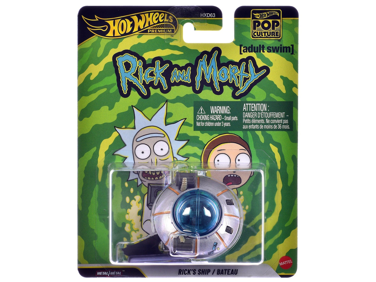 Rick's Ship Silver "Rick and Morty" (2013-Current) TV Series "Pop Culture" Series Diecast Model Car by Hot Wheels  free shipping USA