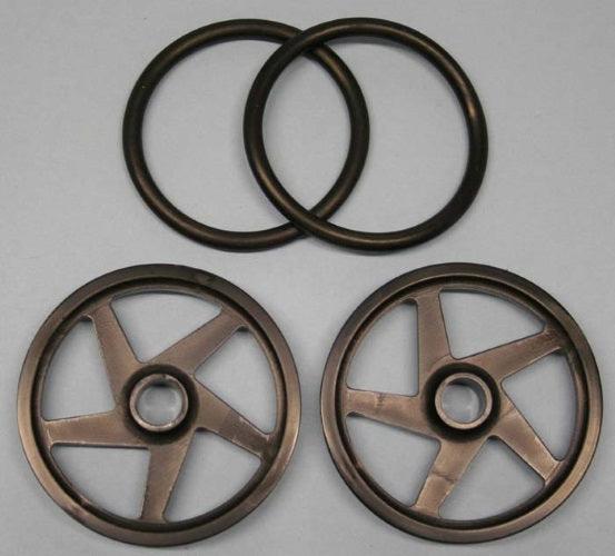 RJ Speed 2502 O-Ring Wheels 2" Diameter Black (2)