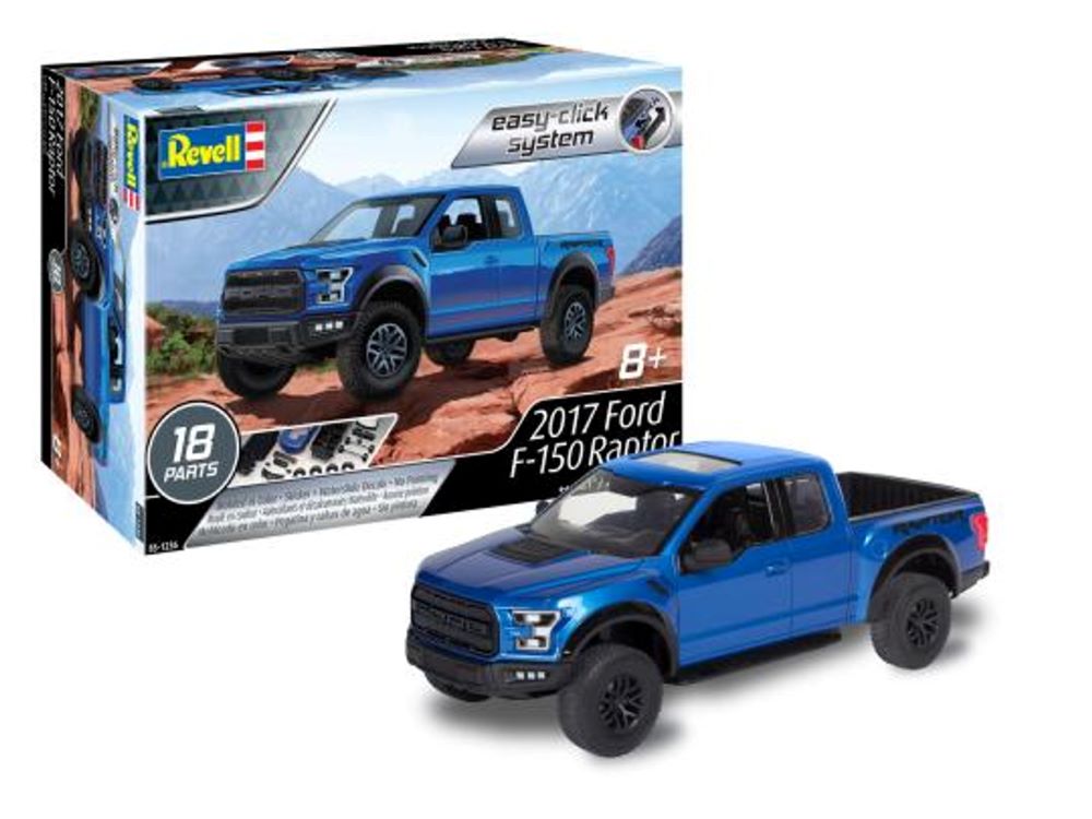 Revell 1236 1/25 2017 Ford F150 Raptor Pickup Truck (Blue) (Snap)