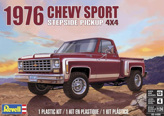 Revell 4486 1/24 1976 Chevy Sport Stepside 4x4 Pickup Truck