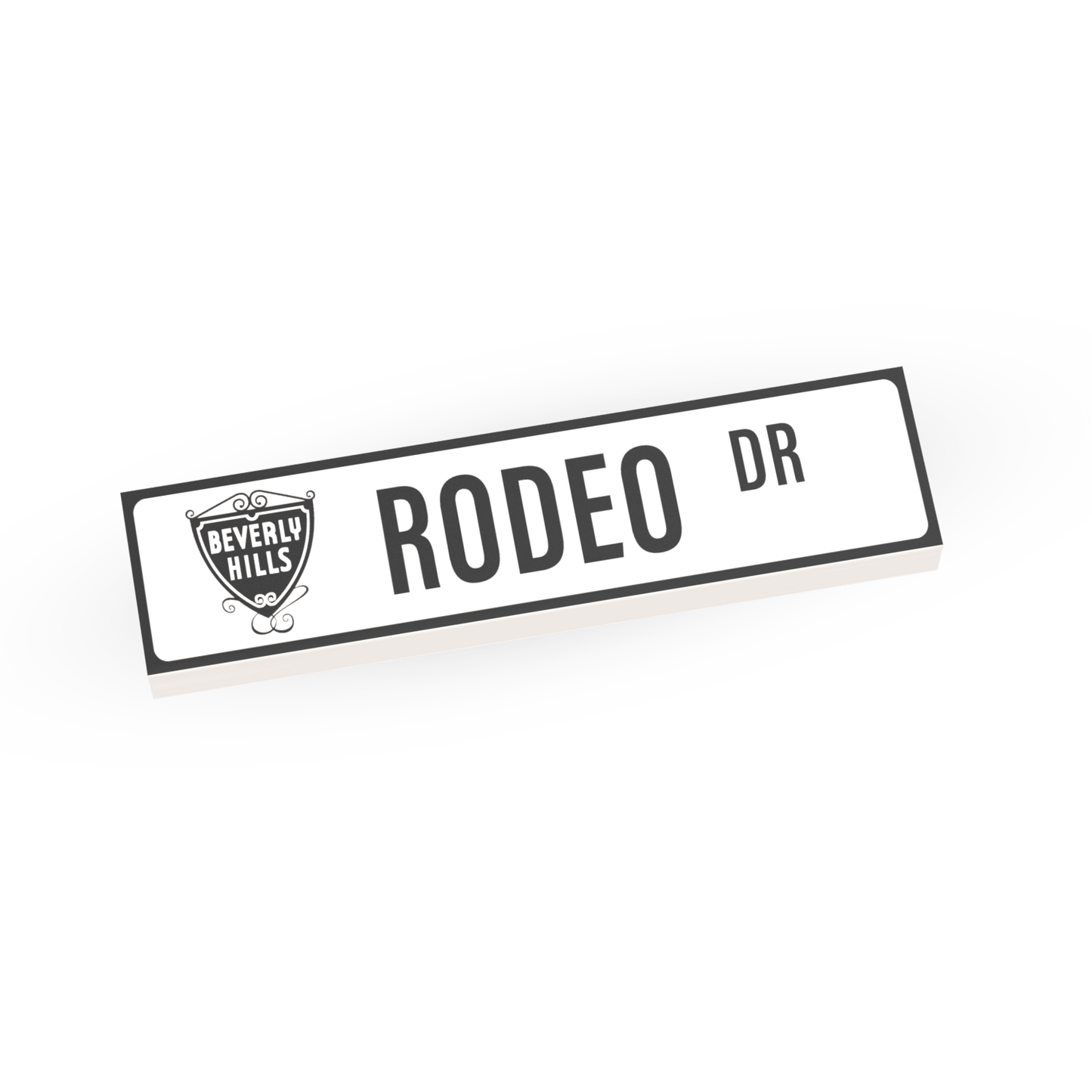 Rodeo Drive - Famous Street Signs - Custom Printed 1x4 Tile - Made Using LEGO® Parts