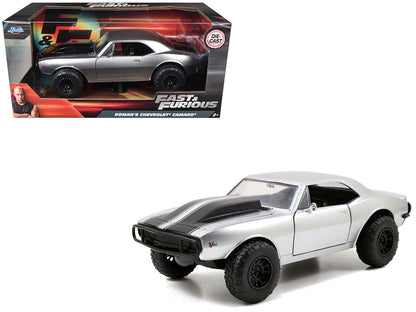 Roman's Chevrolet Camaro Z/28 Silver "Fast & Furious 7" Movie 1/24 Diecast Model Car by Jada  free shipping USA