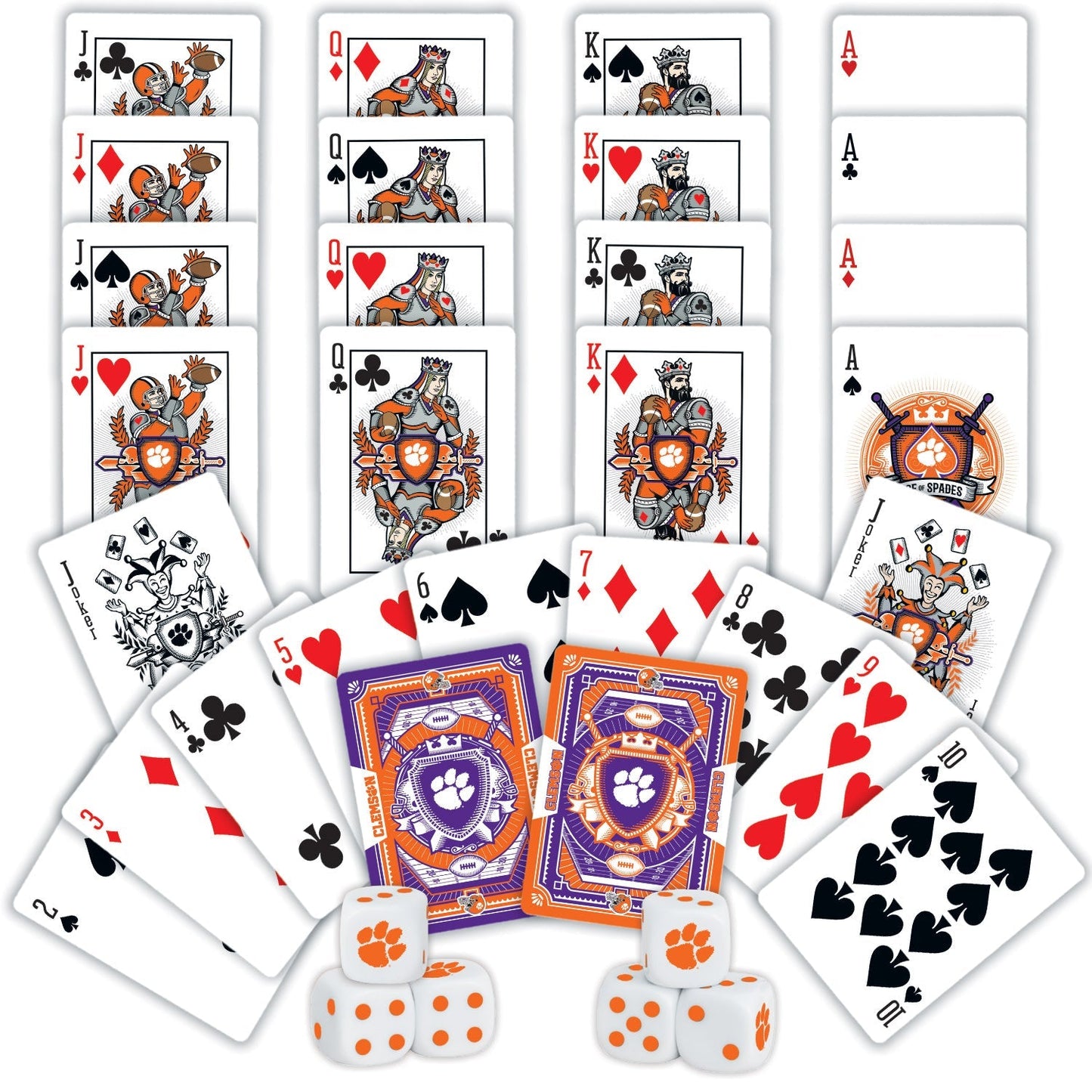 Clemson Tigers - 2-Pack Playing Cards & Dice Set by MasterPieces Puzzle Company INC