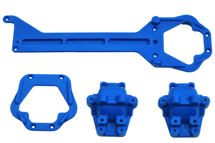 RPM 70795 Front Rear Upper Chassis Differential Covers LaTrax Teton Rally Blue