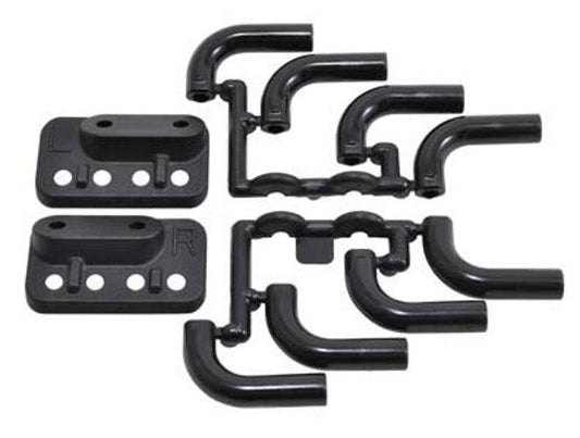 RPM 70852 Black Zoomies Mock Exhaust Headers For 1/18 1/10 RC Car Bodies