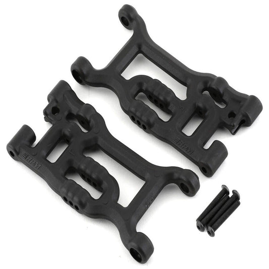 RPM RPM81662 Losi Tenacity/Lasernut Front A-Arm (Black) (2)