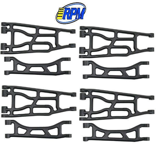 Traxxas X-Maxx RPM A-Arm Set Front Rear Upper Lower Suspension Arms Black