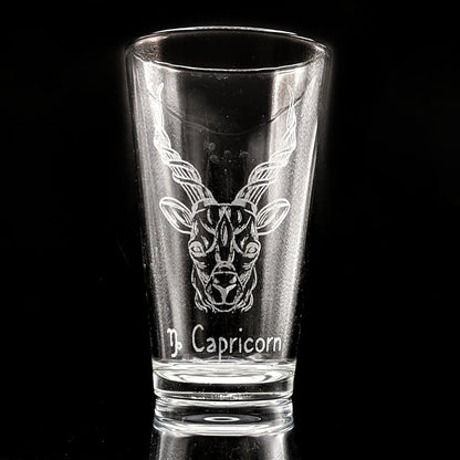 ZODIAC Pint Glasses by LumEngrave