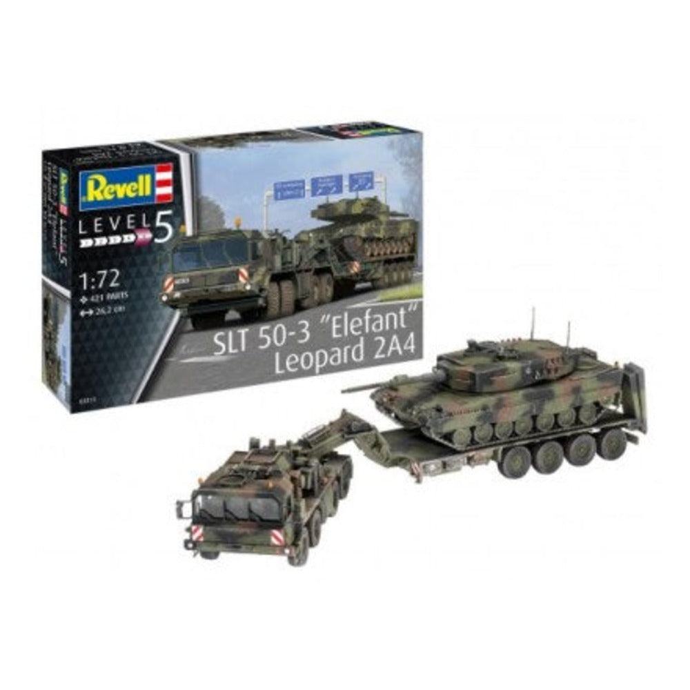 Revell 3311 1/72 SLT 50-3 Elefant Tank Transporter & Leopard 2A4 Tank