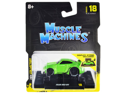 RWB 911 993 Bright Green "RAUH-Welt BEGRIFF" 1/64 Diecast Model Car by Muscle Machines  free shipping USA