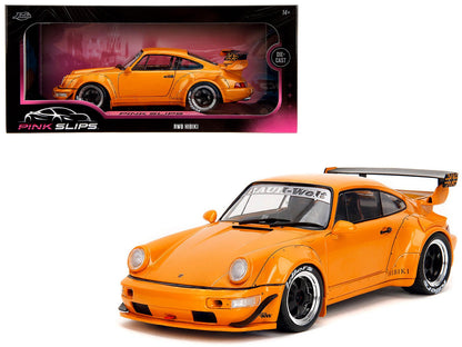 RWB Bodykit "Hibiki" Orange Metallic "Pink Slips" Series 1/18 Diecast Model Car by Jada  free shipping USA