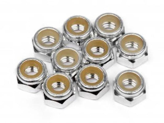 HPI Z866 Lock Nut Aluminum M4 (Silver) Z866
