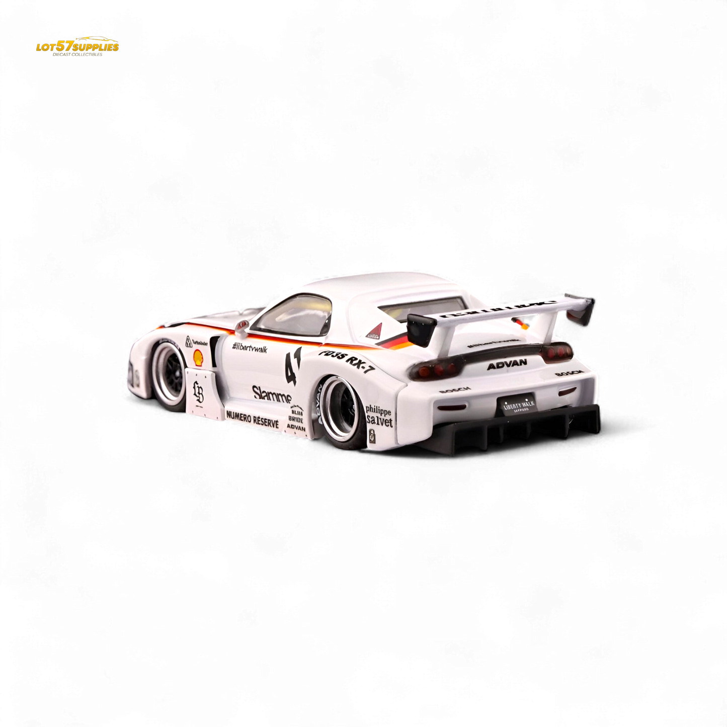 INNO64 Mazda RX-7 LBWK White 1:64