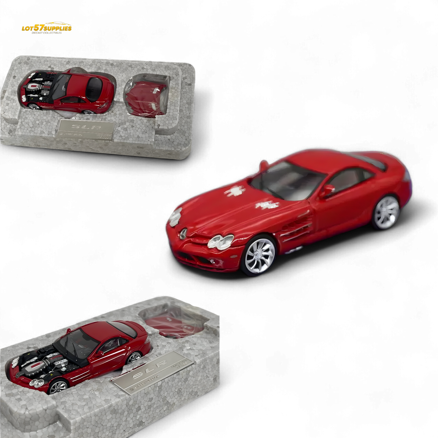 Street Weapon Mercedes Benz McLaren SLR in Red With Detachable Hood 1:64