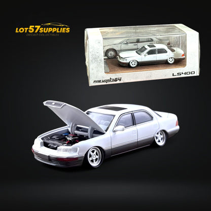 Fine works64 Lexus LS400 - White/Gray Double Stanced 1:64