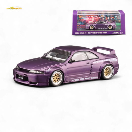 Inno64 NISSAN SKYLINE GT-R (R33) "PANDEM ROCKET BUNNY" Purple 1:64