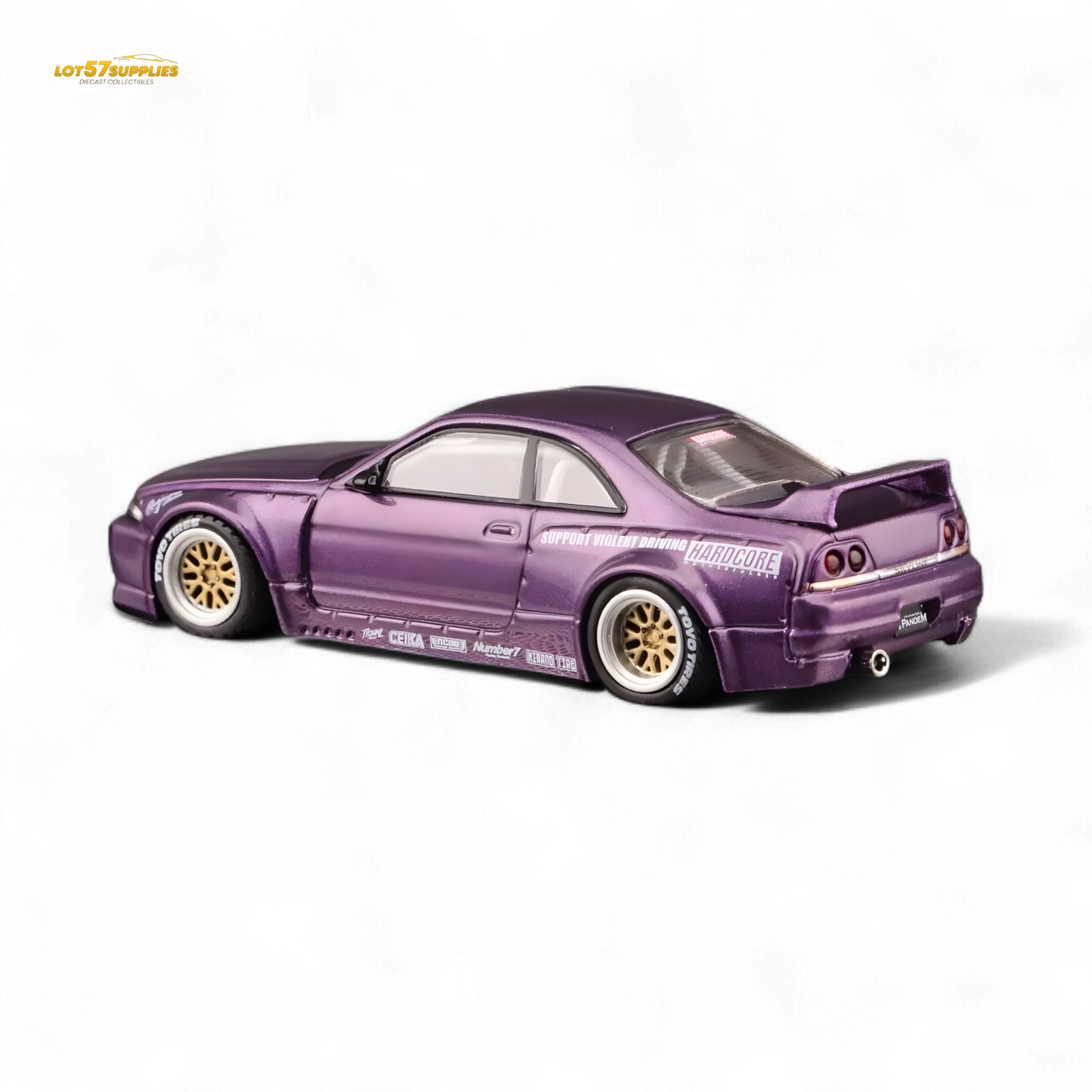 Inno64 NISSAN SKYLINE GT-R (R33) "PANDEM ROCKET BUNNY" Purple 1:64