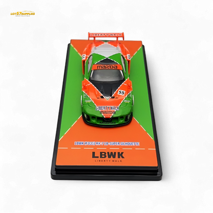 INNO64 Mazda RX-7 LBWK Orange/Green 1:64