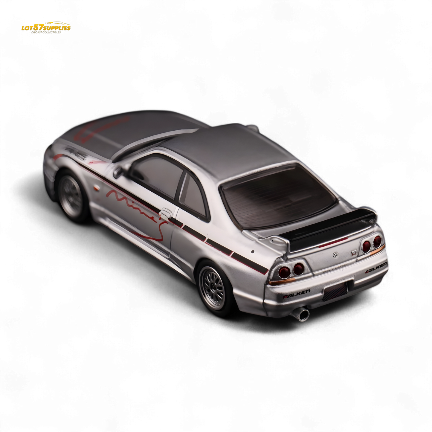 Inno64 NISSAN SKYLINE GR-R (R33) "Tuned by Mine's" Silver 1:64