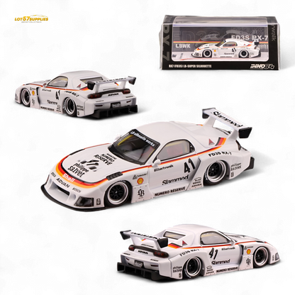 INNO64 Mazda RX-7 LBWK White 1:64