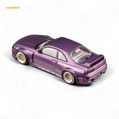 Inno64 NISSAN SKYLINE GT-R (R33) "PANDEM ROCKET BUNNY" Purple 1:64
