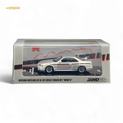 Inno64 NISSAN SKYLINE GR-R (R33) "Tuned by Mine's" Silver 1:64