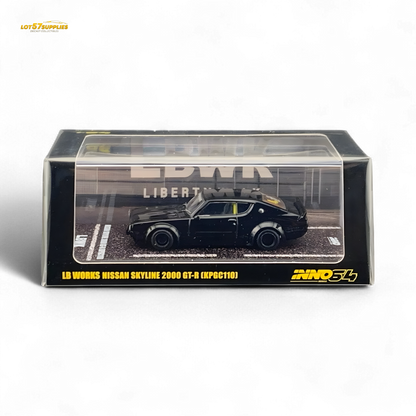INNO64 Nissan Skyline 2000 GT-R KPGC110 Kenmeri Black 1:64