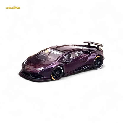 King Model Lamborghini Huracan LP610 Purple Carbon Fiber 1:64