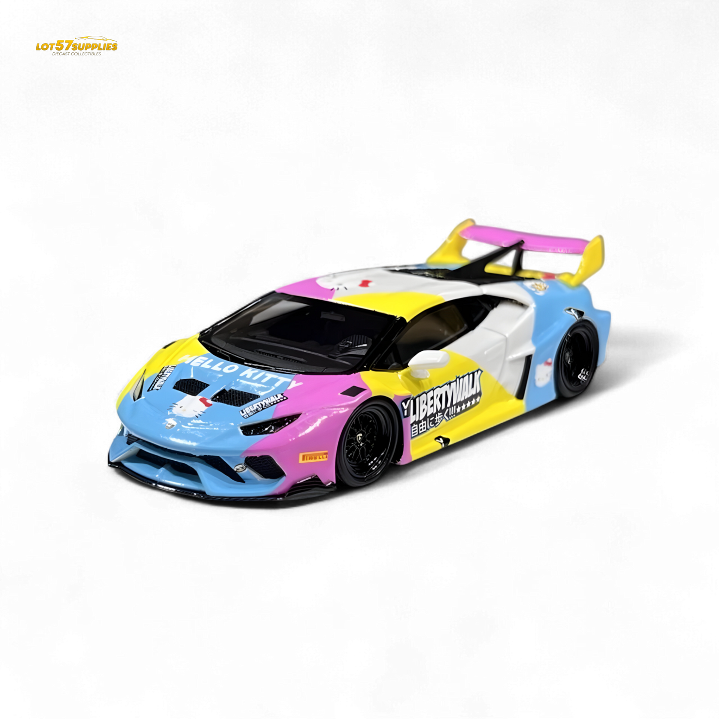 Flame Huracan LP610-4 LWBK WideBody Resin - HELLO K I T T Y LBWK 1:64