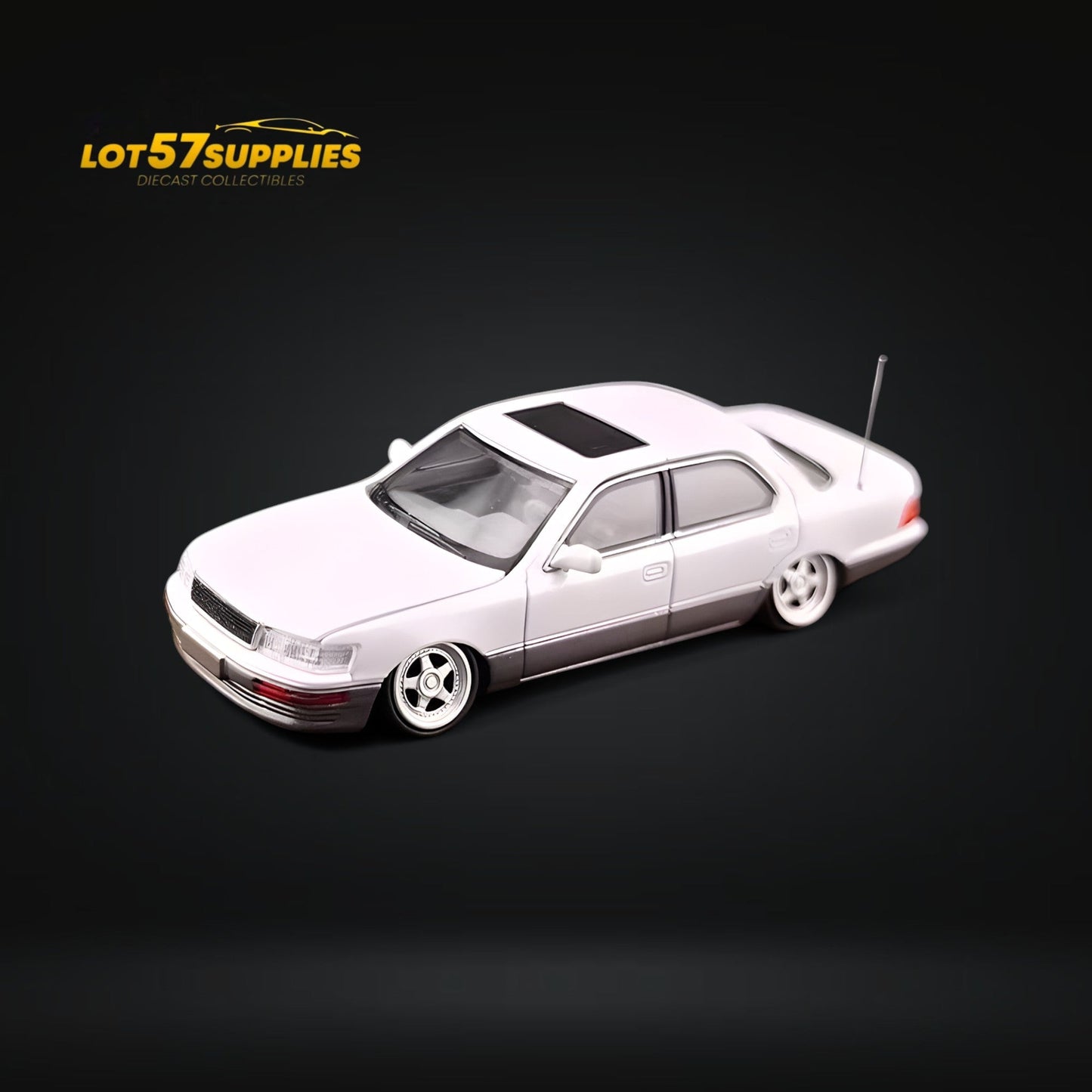 Fine works64 Lexus LS400 - White/Gray Double Stanced 1:64