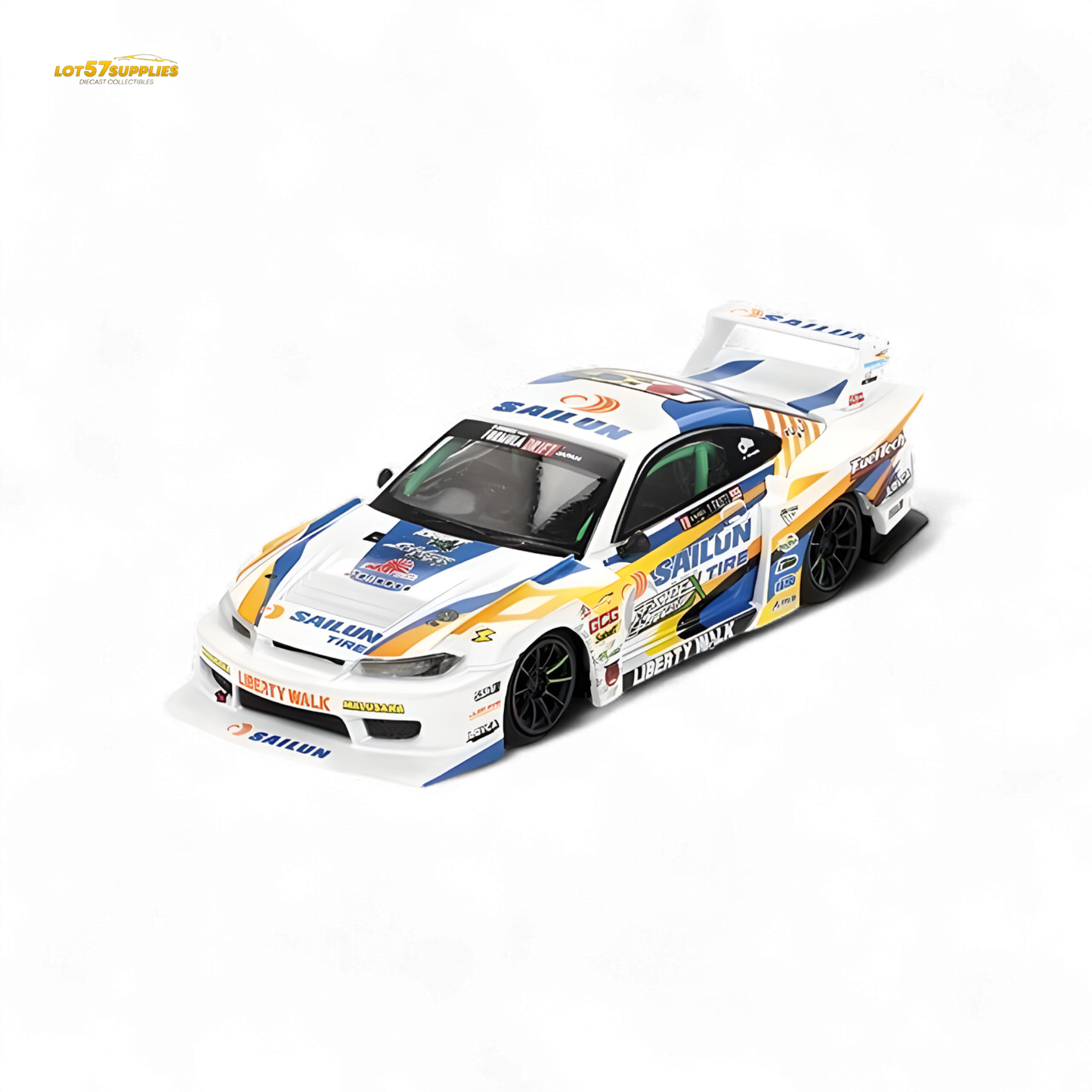 Mini-GT Nissan LB-Super Silhouette S15 Silvia 2023 Formula Drift Japan #895 1:64