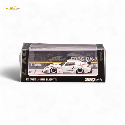 INNO64 Mazda RX-7 LBWK White 1:64