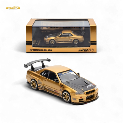 Inno64 TOP SECRET R34 GT-R - Gold 1:64
