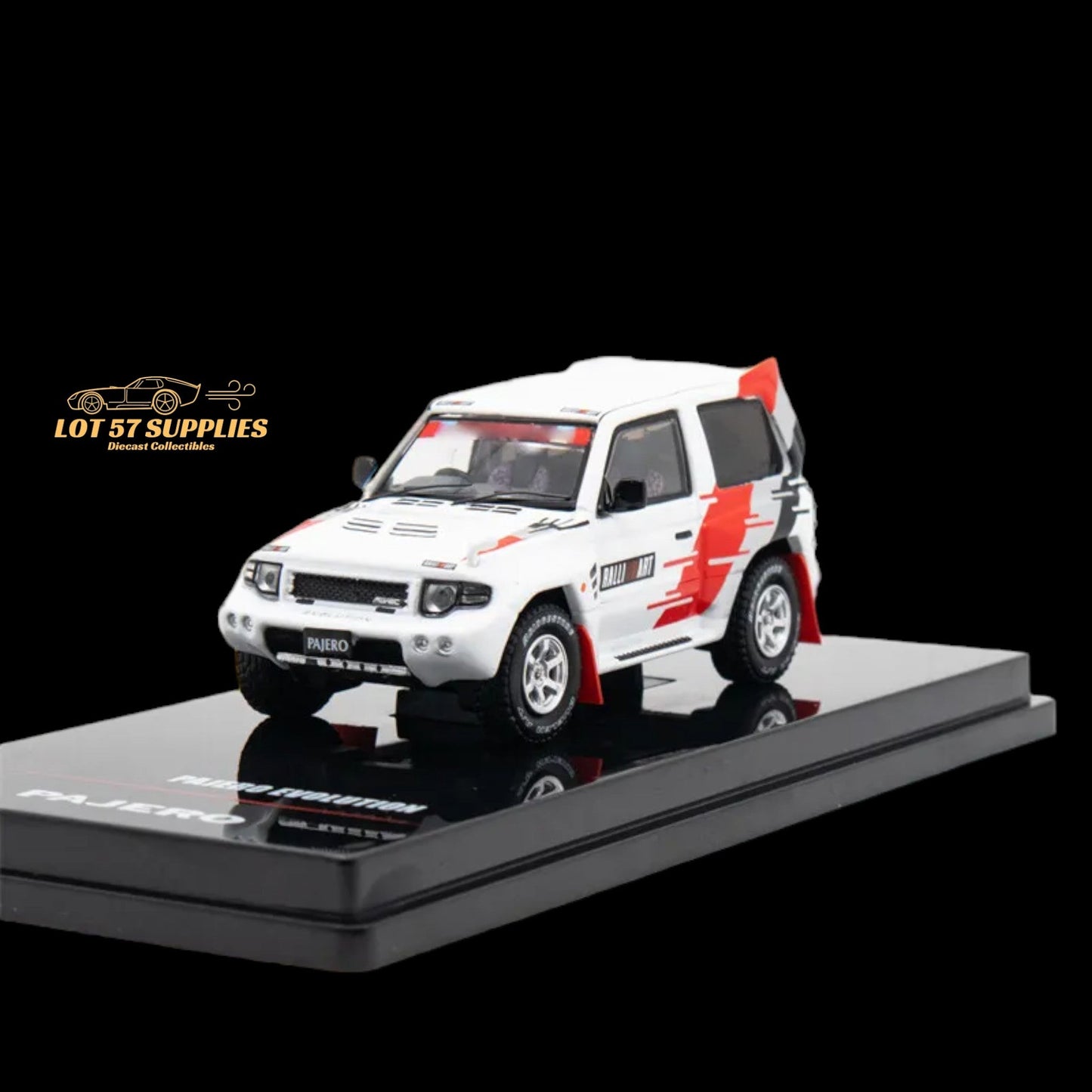 INNO64 Mitsubishi Pajero Evolution Ralliart White 1:64